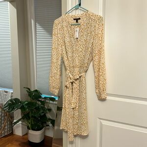 Button up tie waist dress